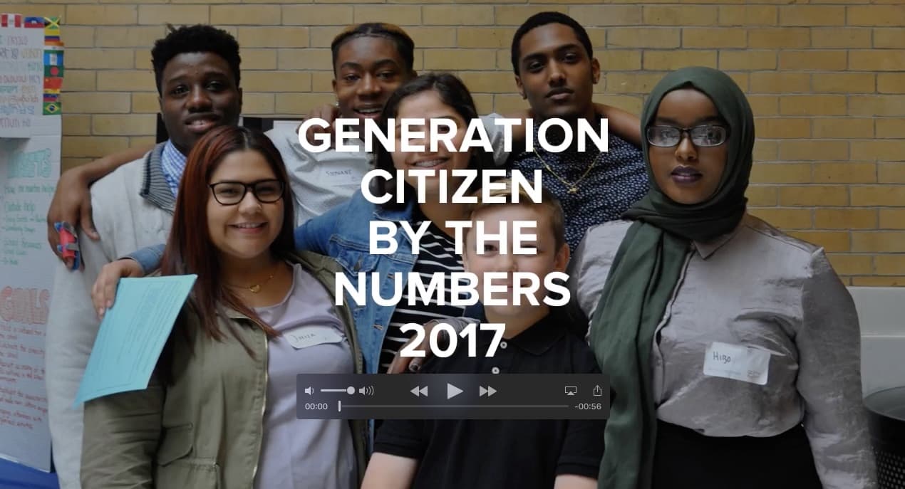 WATCH: GENERATION CITIZEN BY THE NUMBERS 2017